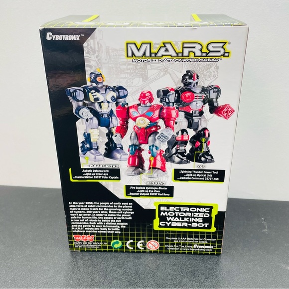 M.A.R.S. Motorized 7" Cybotronix Attack Robo Squad ~ Red Revo Robot (#8831) - Picture 7 of 10